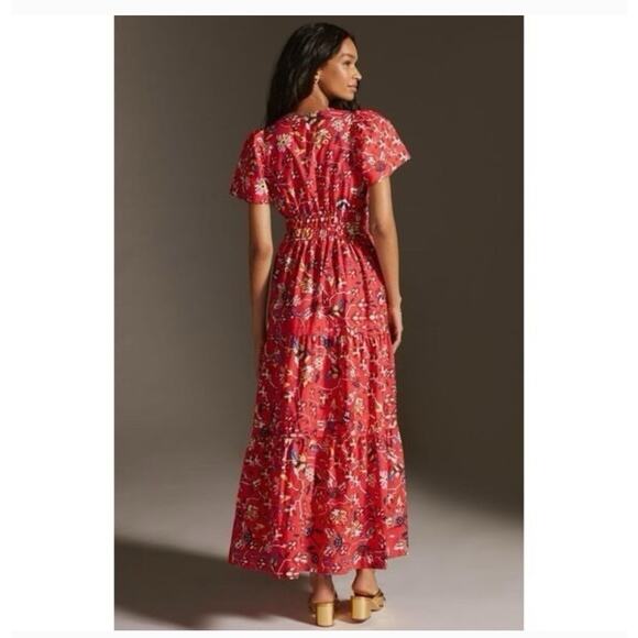 Anthropologie The Somerset Floral Geo Print Maxi Dress - Picture 3 of 8